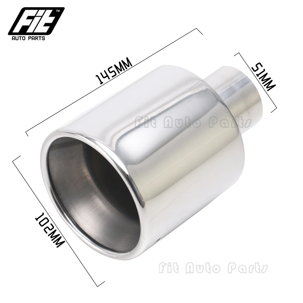 Tubo escape cromada acero inox silenciador redondo de Universal - imagen 2