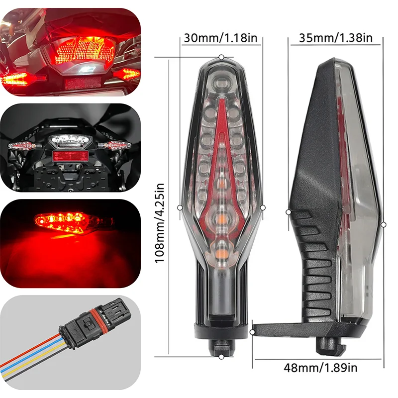 Luz trasera LED de intermitencia y freno para BMW R1250GS R1300GS M1000RR - imagen 5