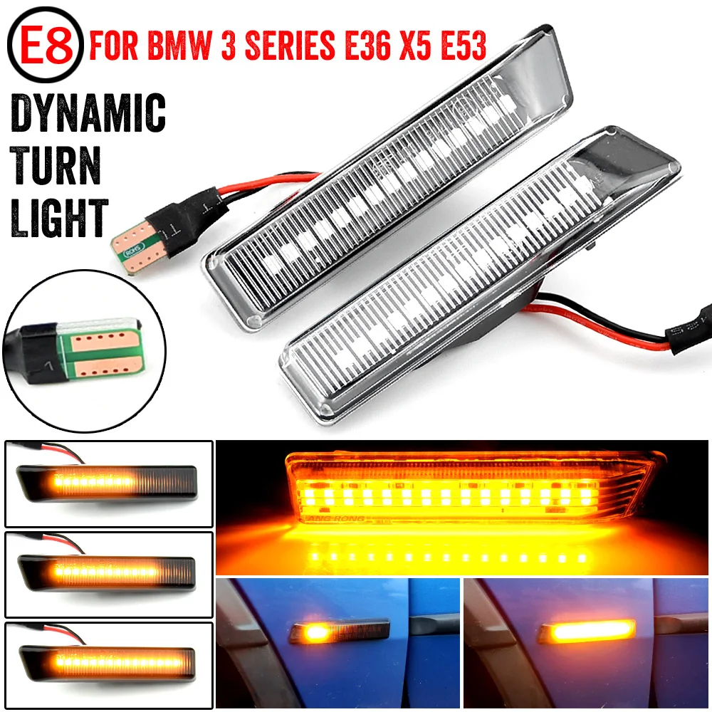Intermitente lateral LED dinámico para BMW X5 E53 y E36 - imagen 5
