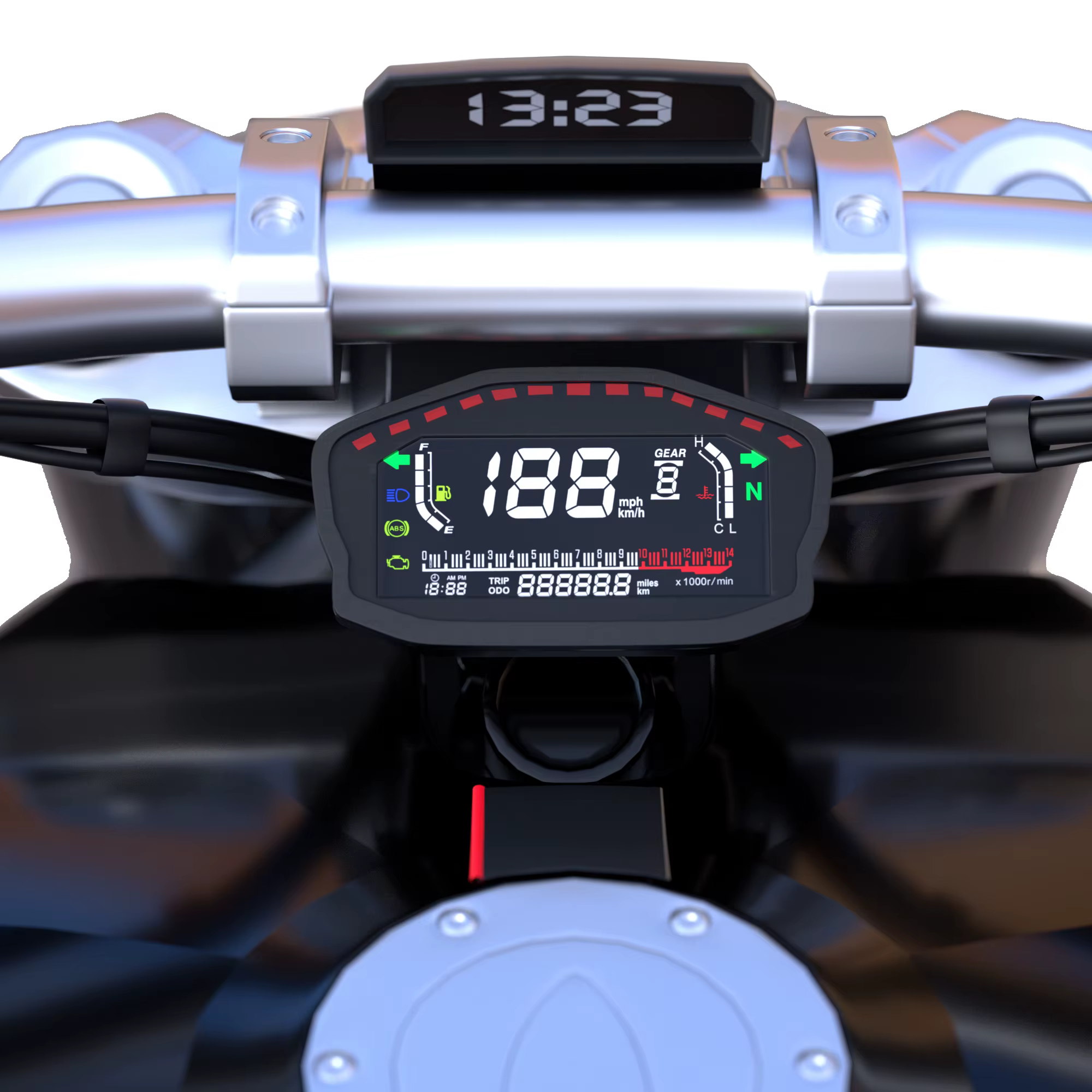 Tacómetro digital universal GPS con odómetro para moto - imagen 5