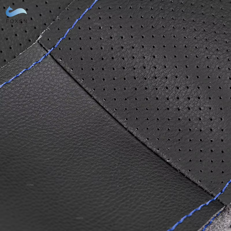 Funda volante cuero perforado azul – Mercedes Clase C W203 - imagen 3