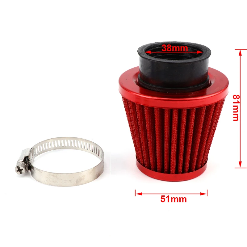 Kit de admisión universal 38 mm con filtro para scooter GY6 - imagen 5