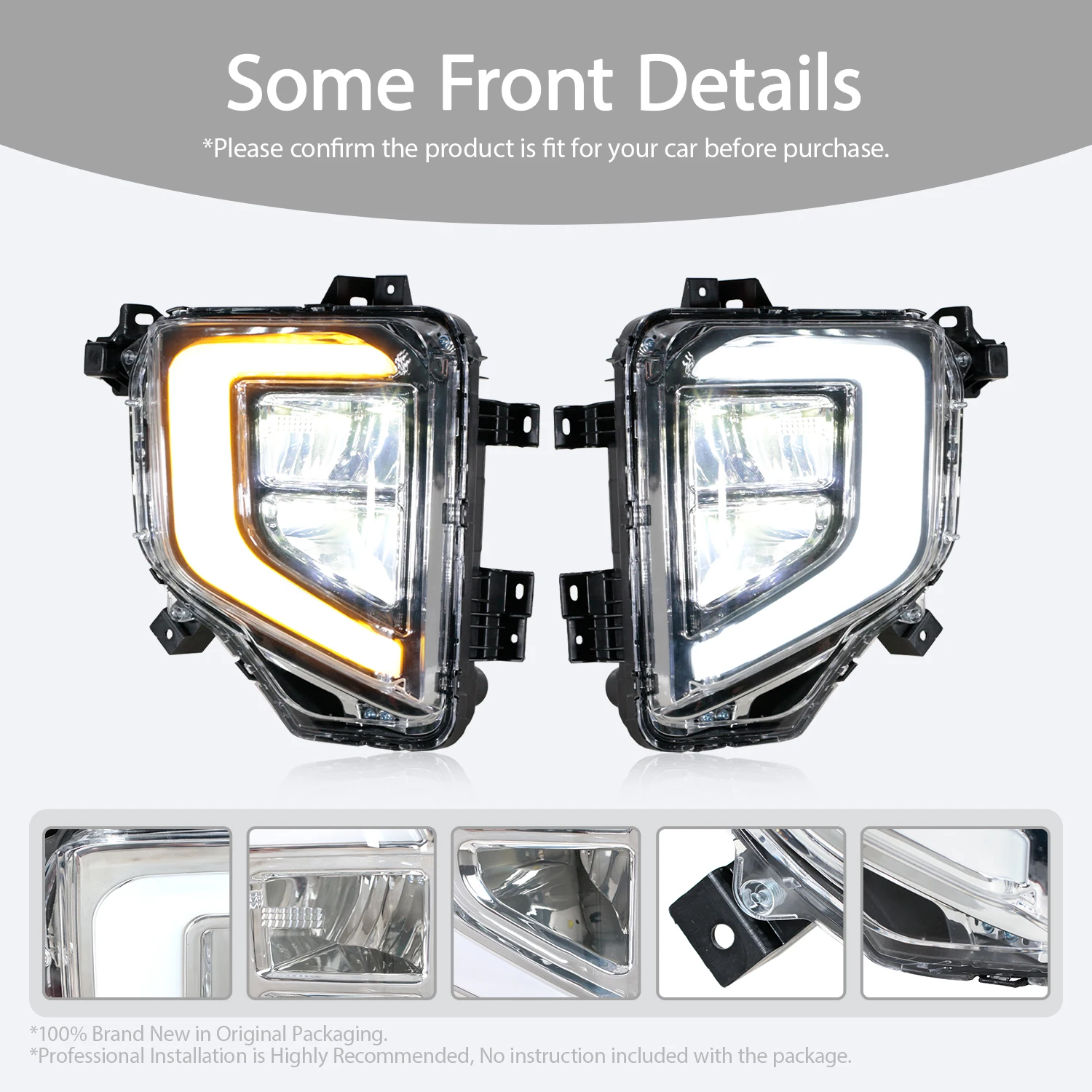 Luz antiniebla LED DRL con intermitente para Mitsubishi L200 2019-2021 - imagen 4