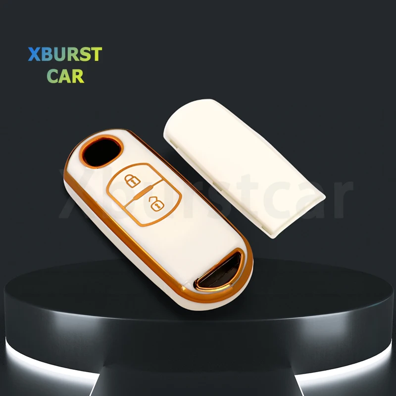 Funda TPU llave coche Mazda 2 3 6 CX-5 CX-9 2016-2019 cubre botón