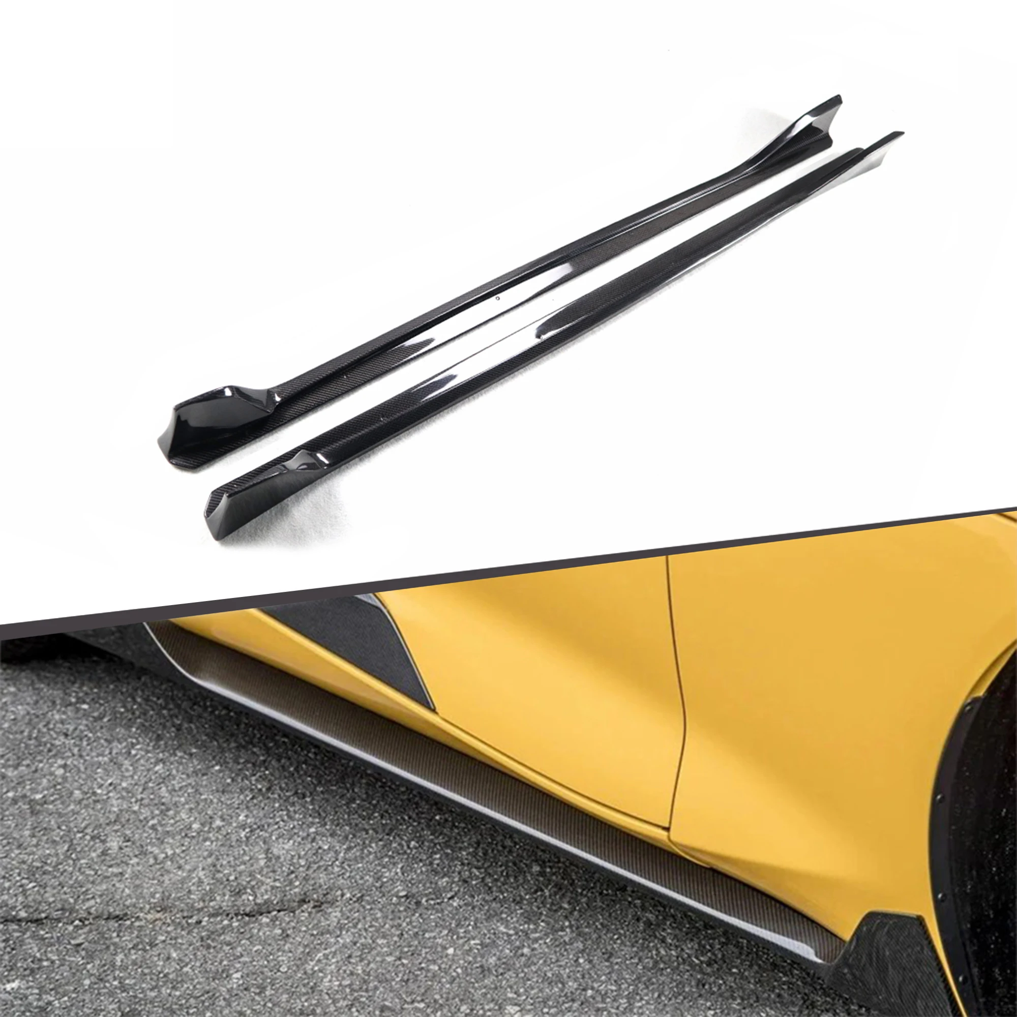 Faldones laterales fibra de carbono Toyota Supra A90 MK5 2019+