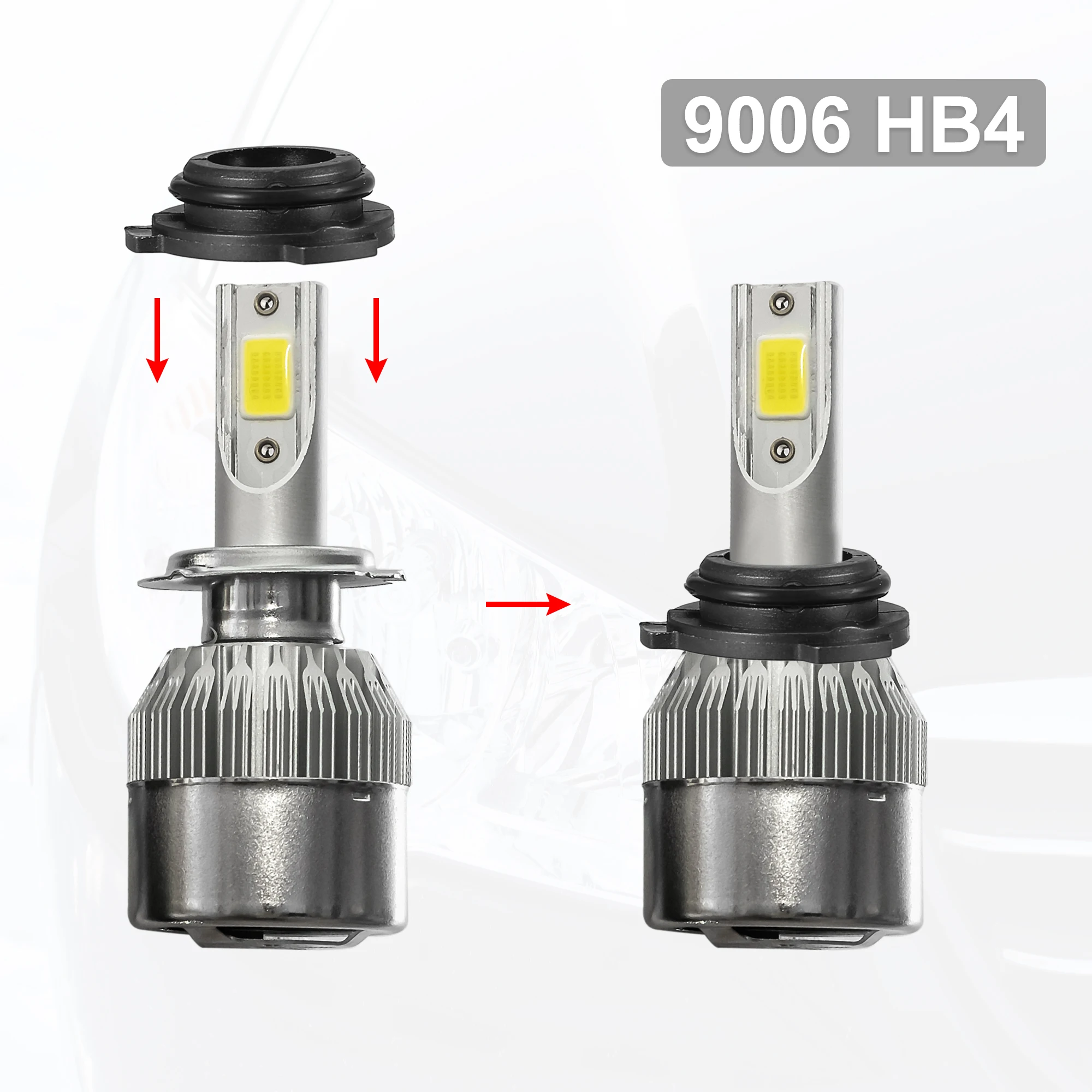 Autohaux Adaptador de bombilla LED para faro HB4/9006 - imagen 2