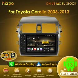 Radio Android 13 Hizpo para Toyota Corolla E140/E150 GPS Carplay