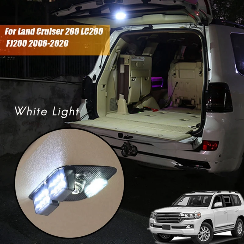 Luz de escotilla trasera para maletero, luz de tapa de lámpara de Camping para Toyota Land Cruiser 200 LC200 FJ200 2008-2020, accesorios