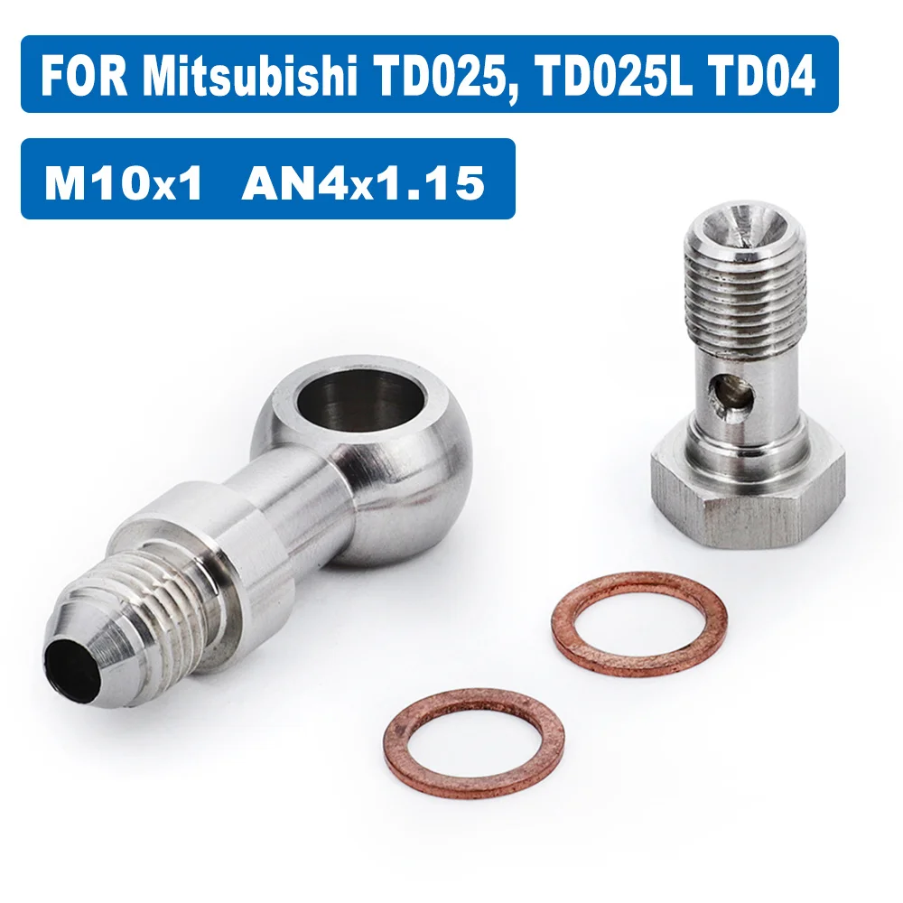 Kit banjo turbo M10x1,0 a 4AN en acero inoxidable