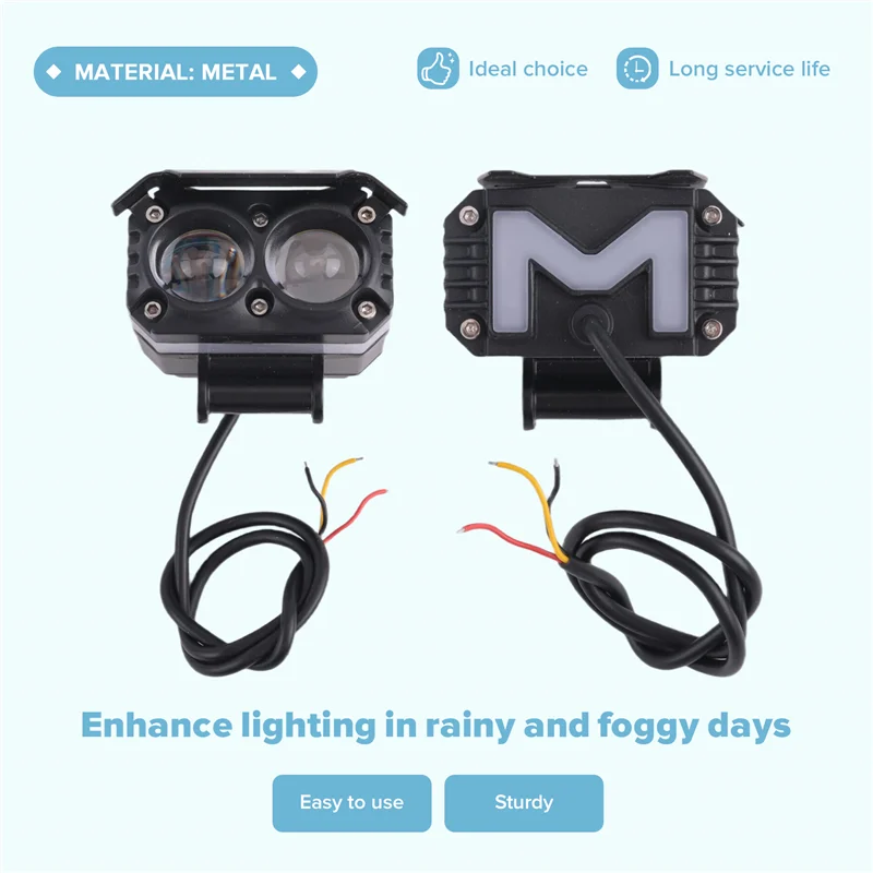 Faro antiniebla LED AB56 para moto, lente y luz diurna - imagen 5