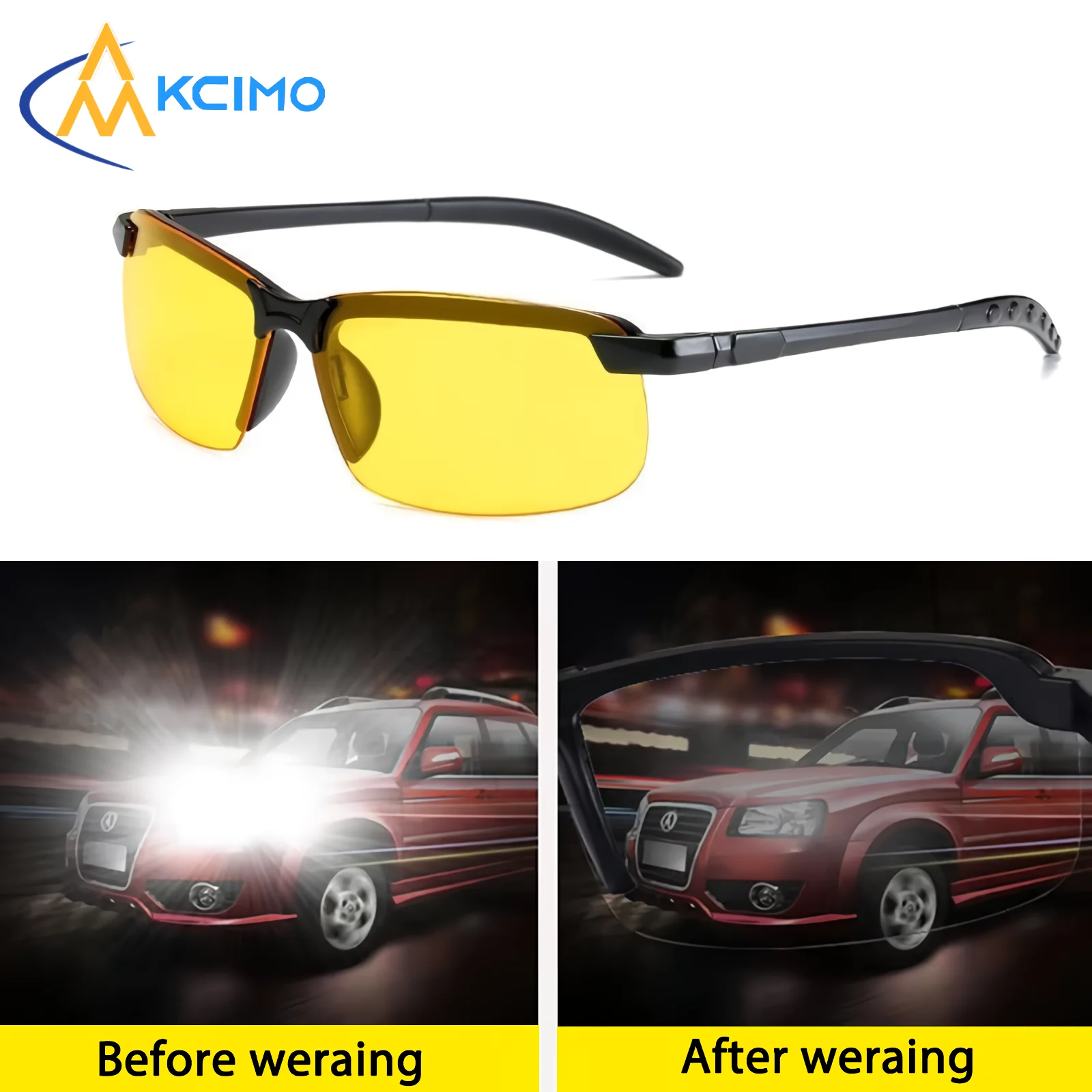 Gafas de conducción nocturna polarizadas UV400 antideslumbrantes