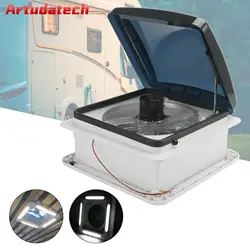 Ventilador de techo Artudatech para caravana de 14”, 12 V con LED