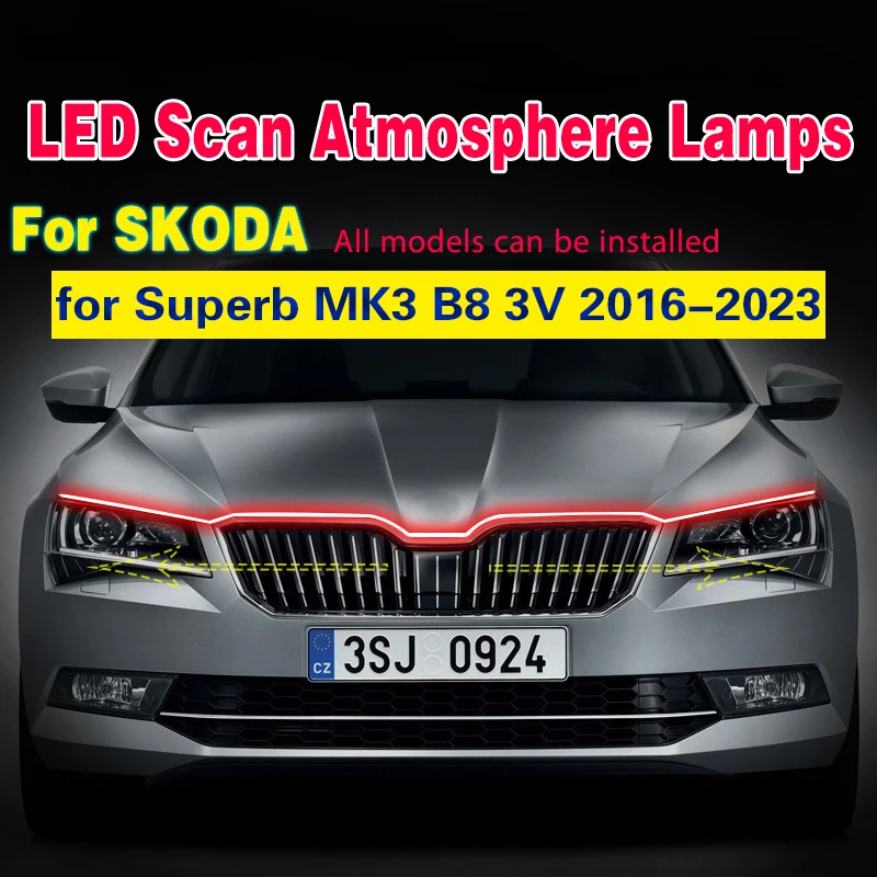 Tira de luces DRL LED Skoda Superb 2016-2023 12V luz diurna frontal