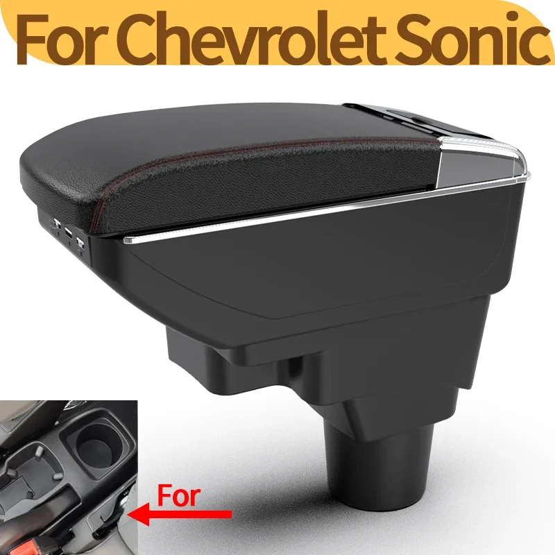 Reposabrazos multifunción con puerto USB para Chevrolet Sonic