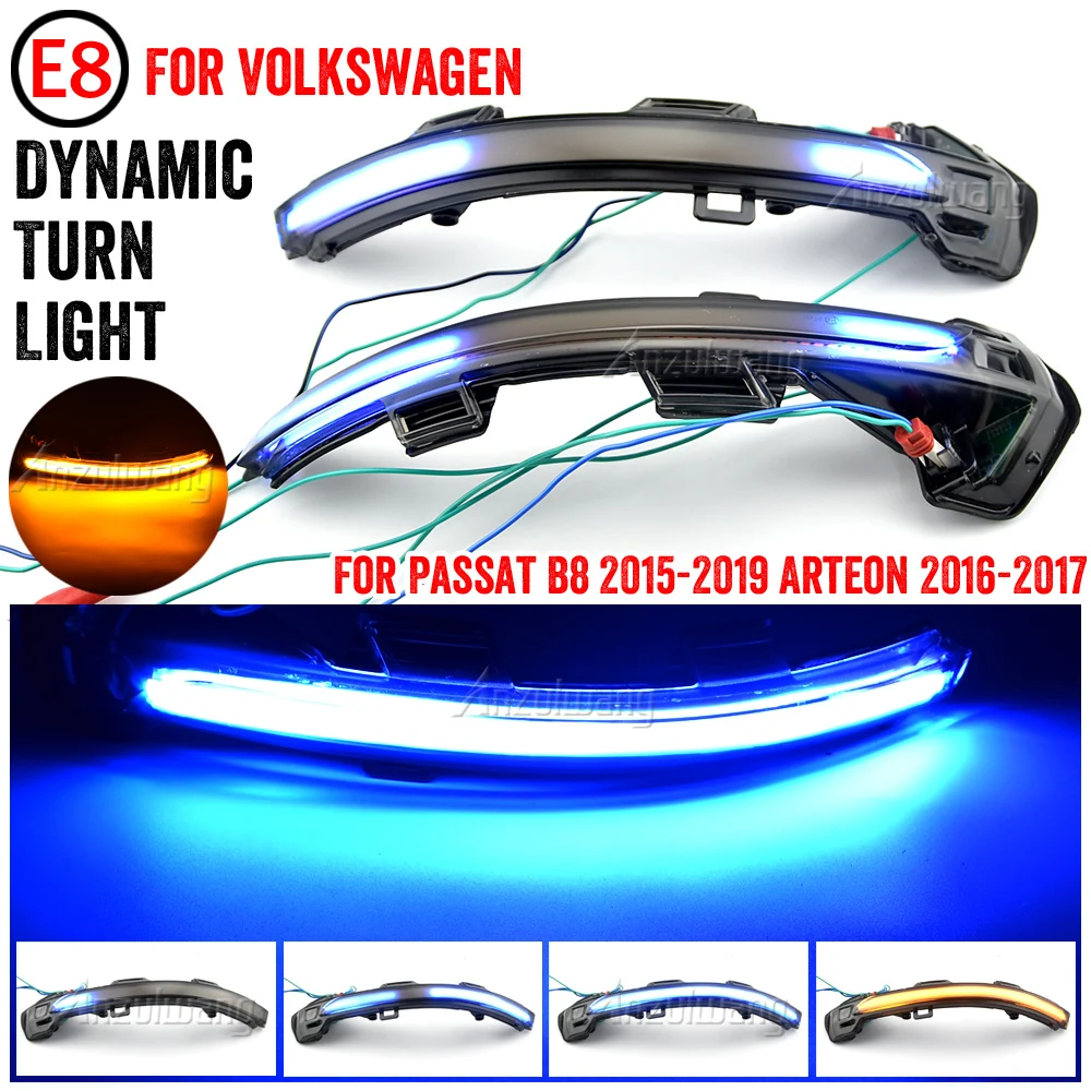 Intermitente secuencial LED dinámico espejo lateral VW Passat B8 - imagen 4