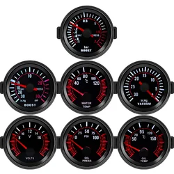 Tacómetro 52 mm ahumado con indicadores de turbo, agua y aceite