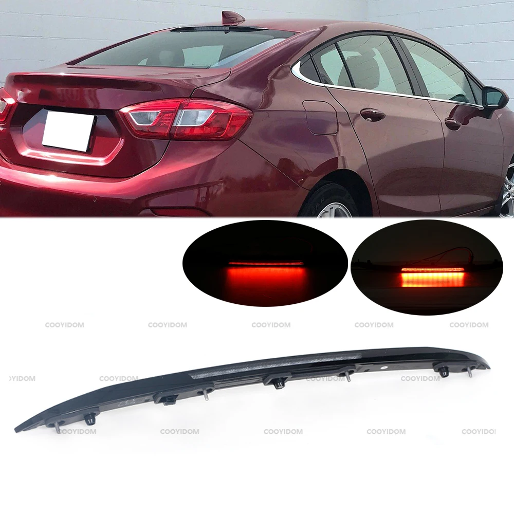 Tercera luz de freno negra Chevrolet Cruze 2016-2018