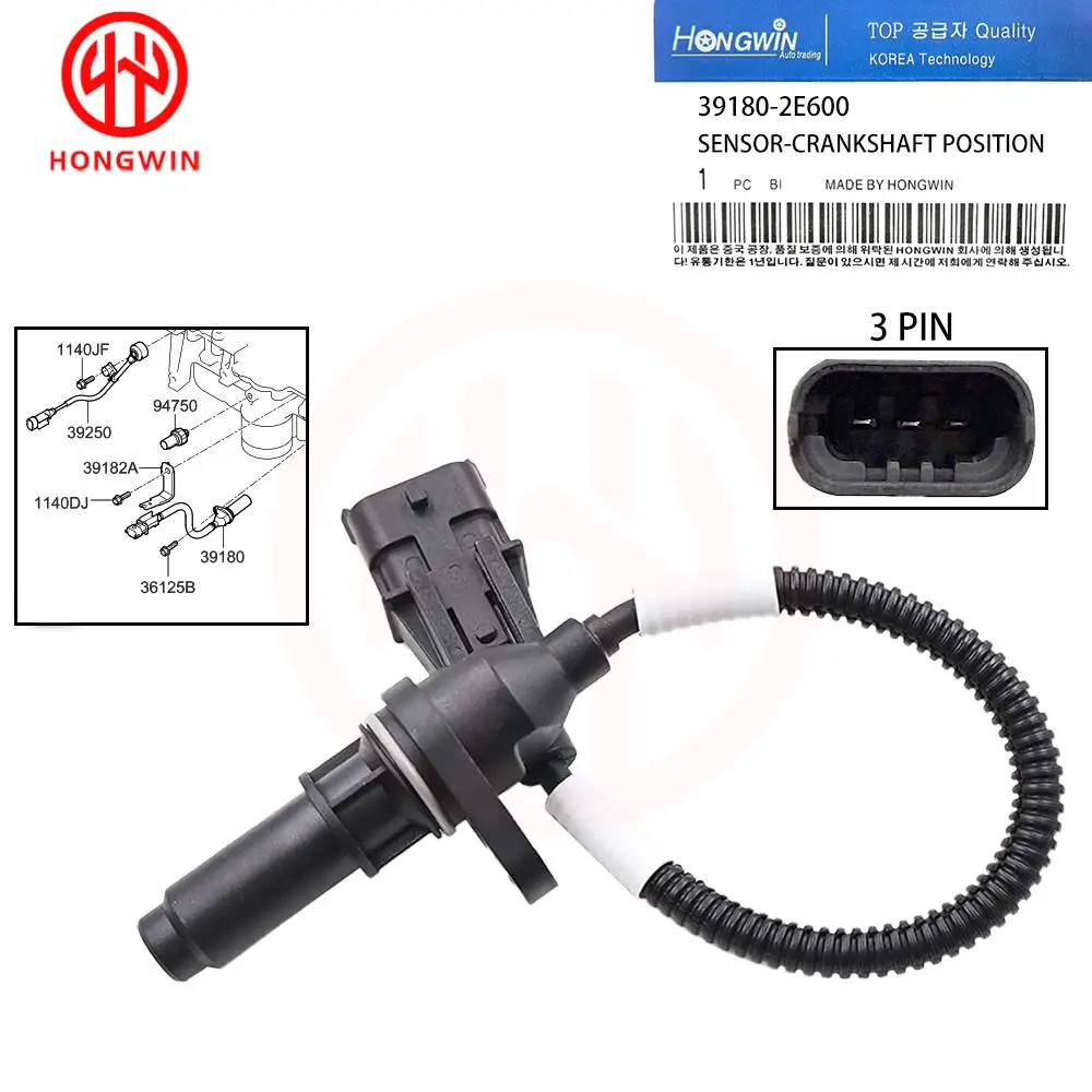 Sensor posición cigüeñal Hyundai 39180-2E600 para Sonata 2.0 DOHC
