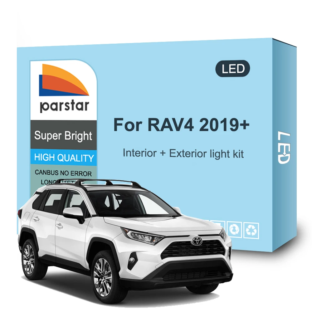 Kit de bombillas LED interior y exterior para Toyota RAV4 2019-2023