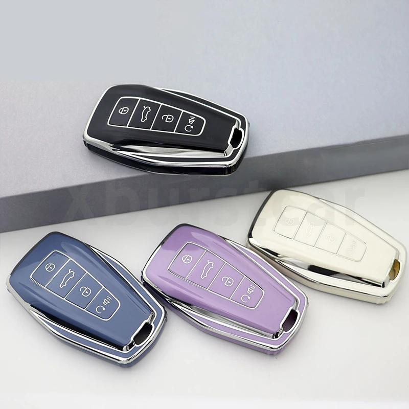 Detalle de funda y botones para mando Geely