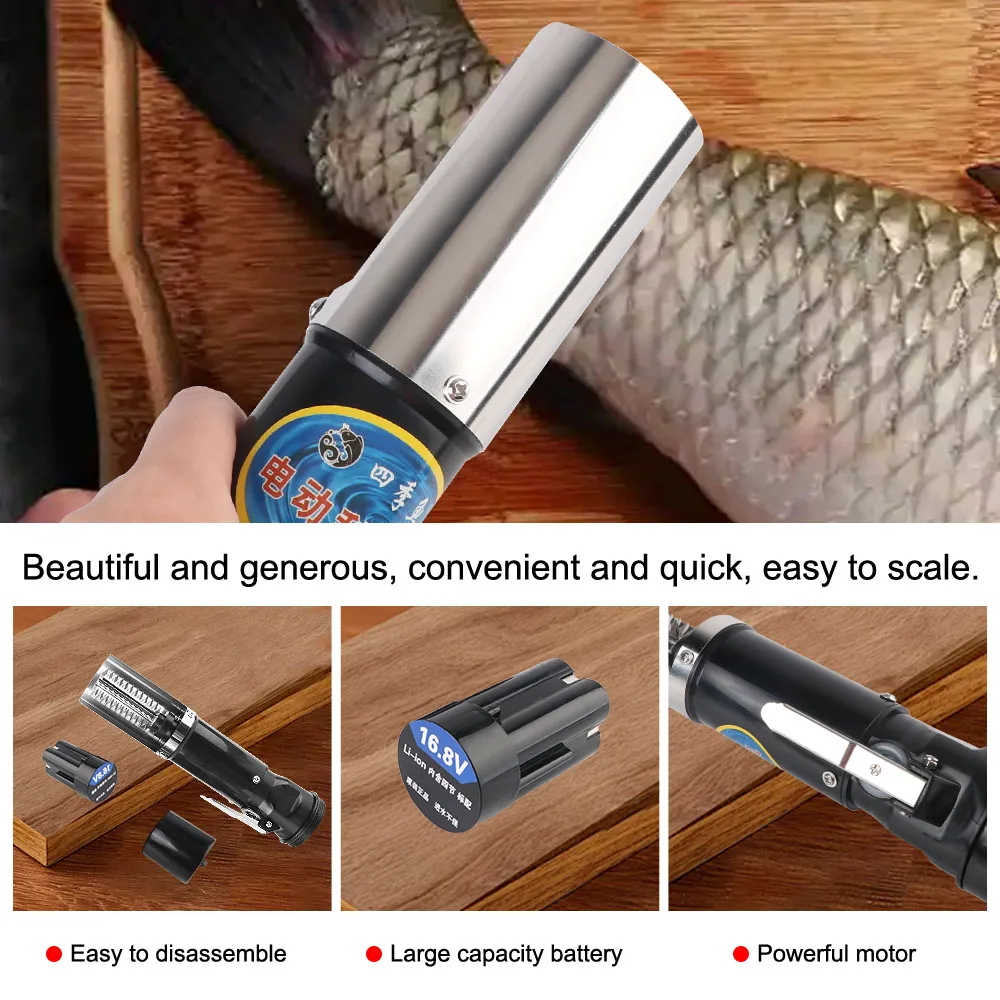 Raspador eléctrico de escamas de pescado 120W impermeable - imagen 5