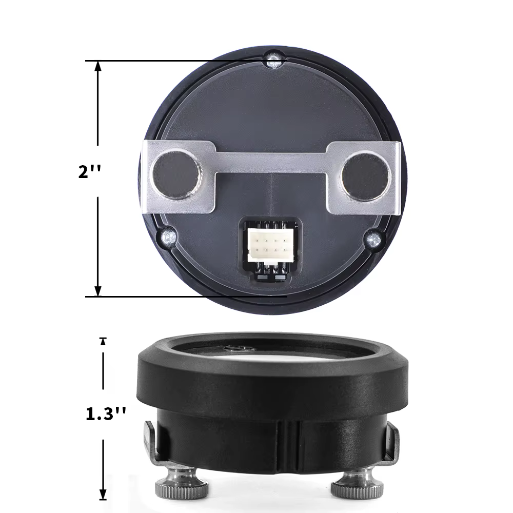 Manómetro de aire doble 52 mm ultrafino LED multicolor 16 bar - imagen 5