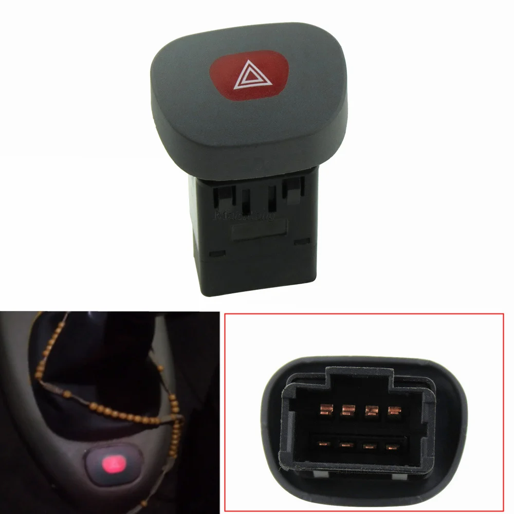 Interruptor de peligro 8 pines 7700421820 Clio II/Megane Classic