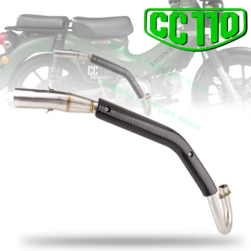 Escape slip-on Honda Cross Cub 110 CC110 con codo y colector