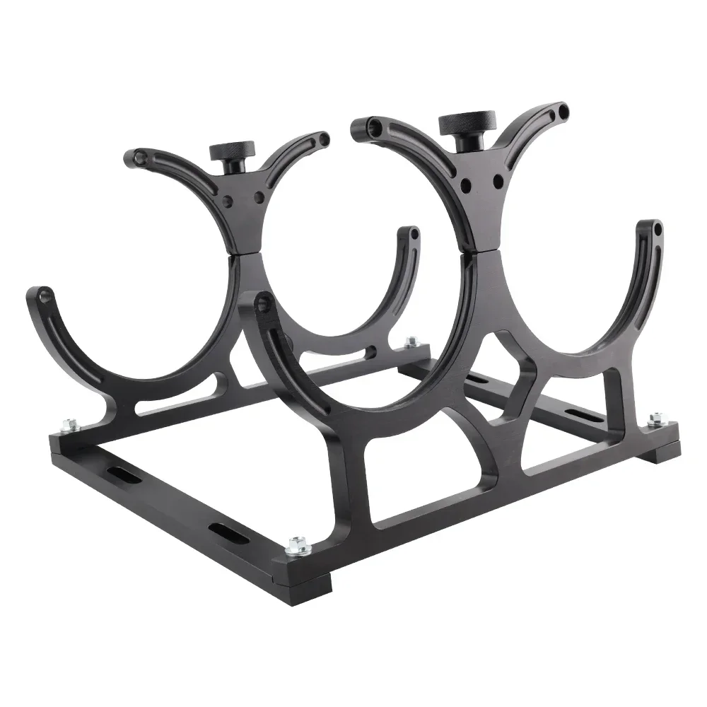 Portabotellas doble NOS aluminio negro – para botellas 10 y 15 lb