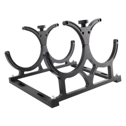 Portabotellas doble NOS aluminio negro – para botellas 10 y 15 lb