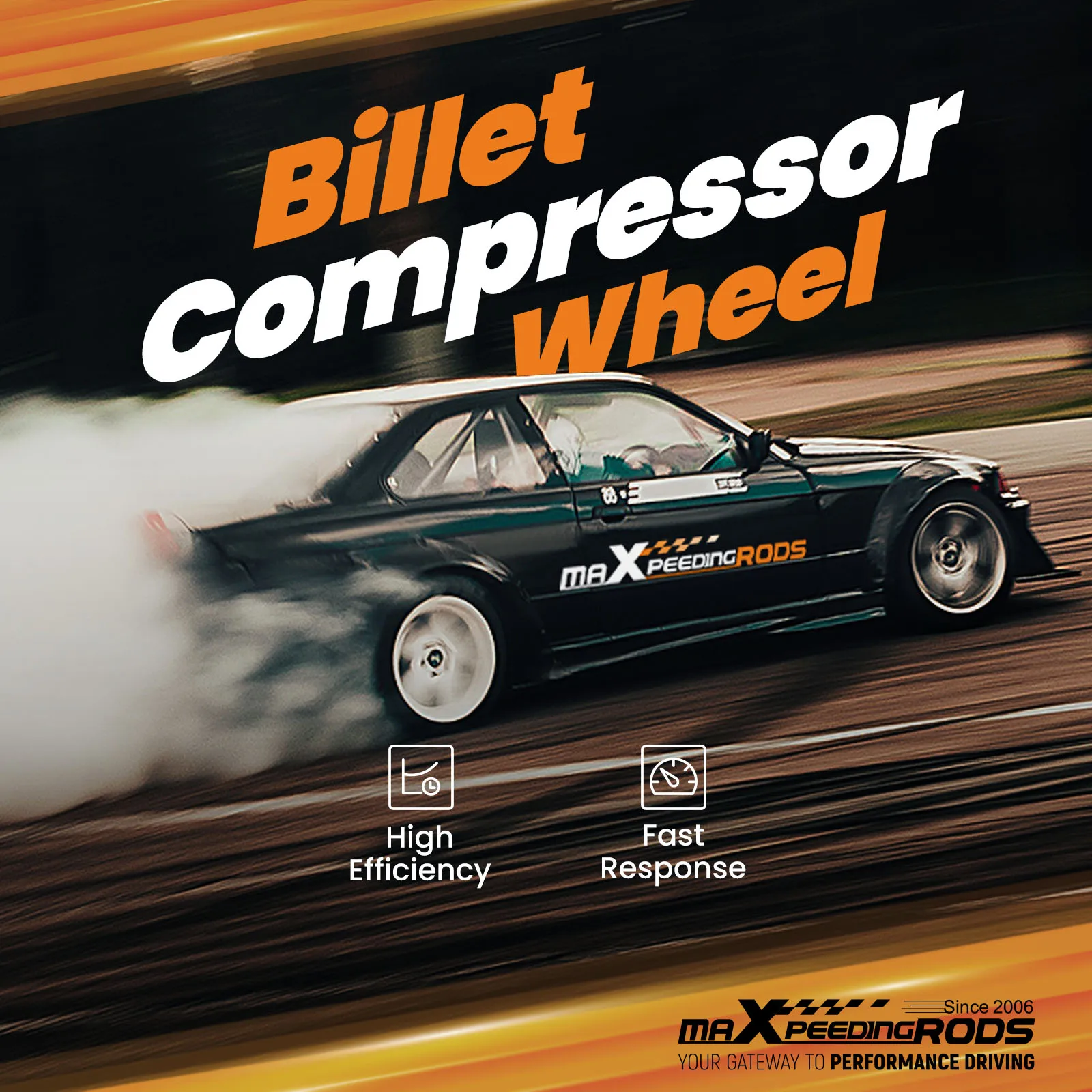 Turbocompresor GT2860 de carreras con rodamiento doble y wastegate - imagen 4