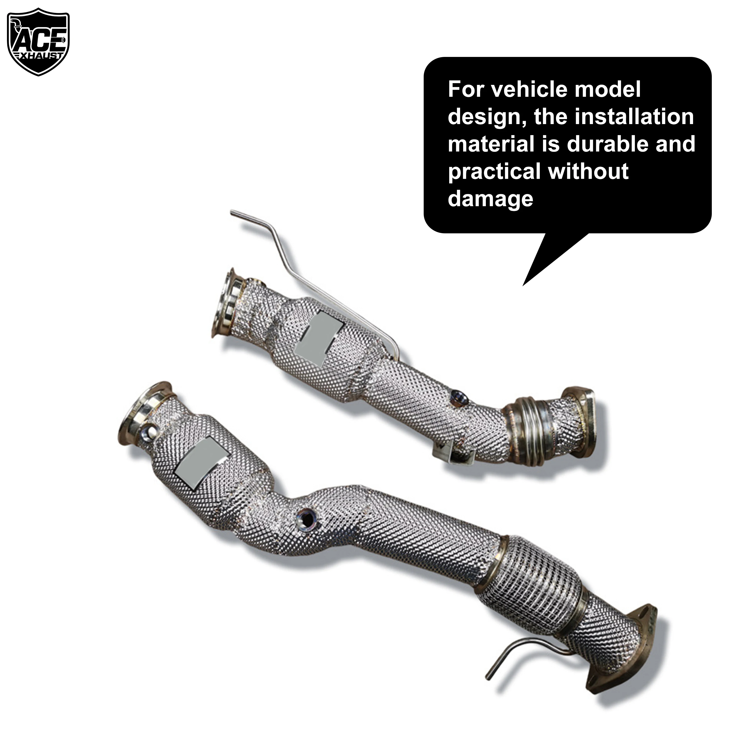 Tubo de escape ACE para BMW X3M F97 X4M F98 S58 3,0 T tubo de escape de alto flujo con protector térmico SUS304 sistemas de escape con OPF - imagen 2