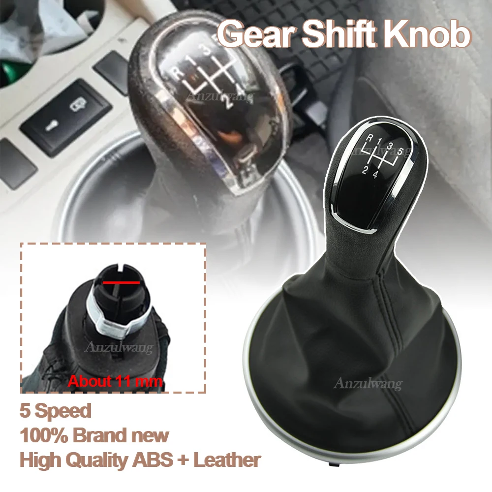 Perilla de cambio con fuelle de cuero para Skoda Fabia 2 y Roomster - imagen 2