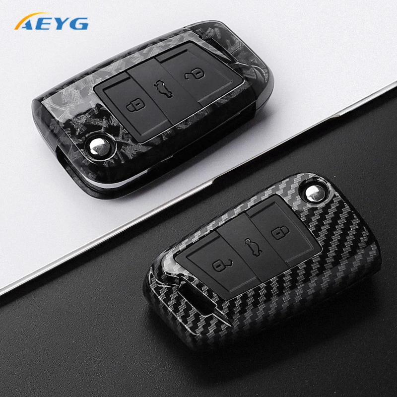 Funda llave fibra carbono ABS para VW Golf 7 y Tiguan MK2 - Seat Ateca - imagen 3