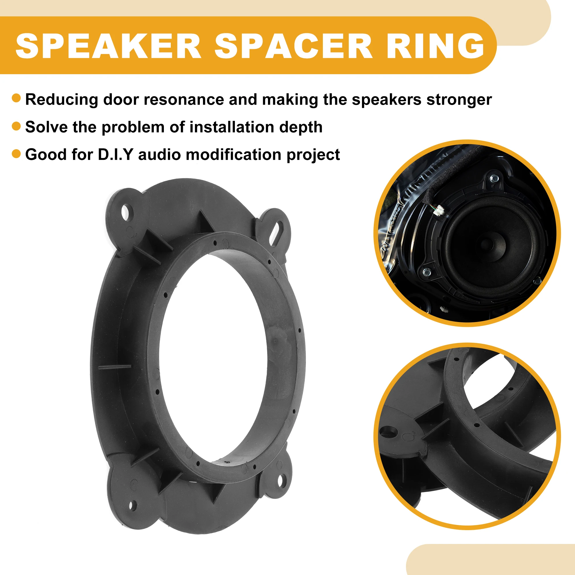 X Autohaux Altavoz Espaciador Anillo Tweeter Altavoz Espaciador Adador para Toyota Avalon 19-23 2 Piezas - imagen 2