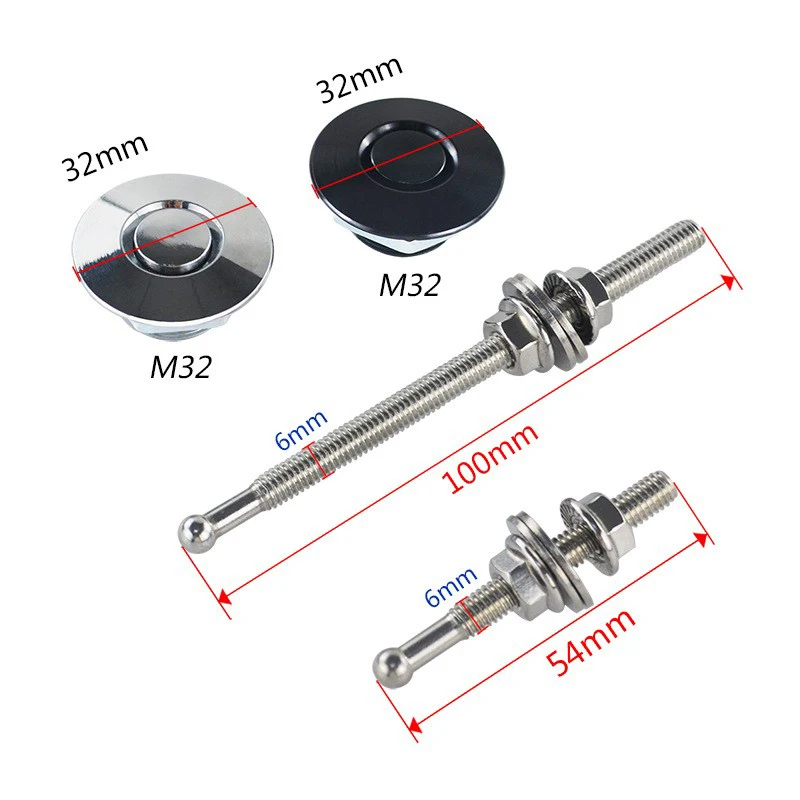 Kit pestillo rápido de capó Universal – palanquilla en aluminio - imagen 2