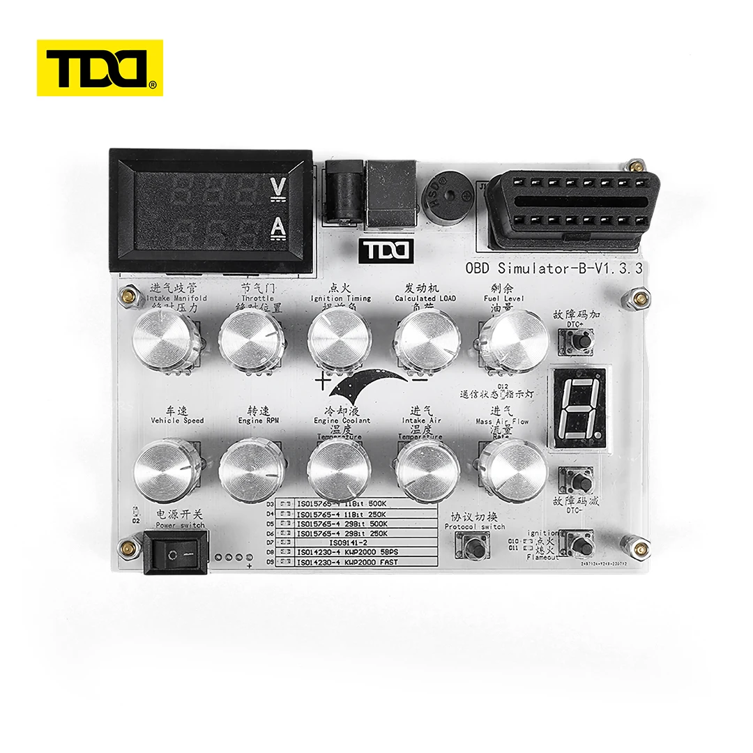 Simulador TDD OBD II con display LED para mostrar RPM y velocidad - imagen 2
