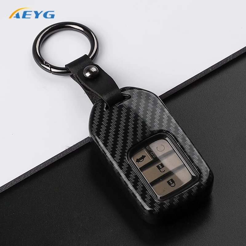 Funda protección llave coche fibra carbono ABS – Honda CR-V Civic Accord - imagen 3