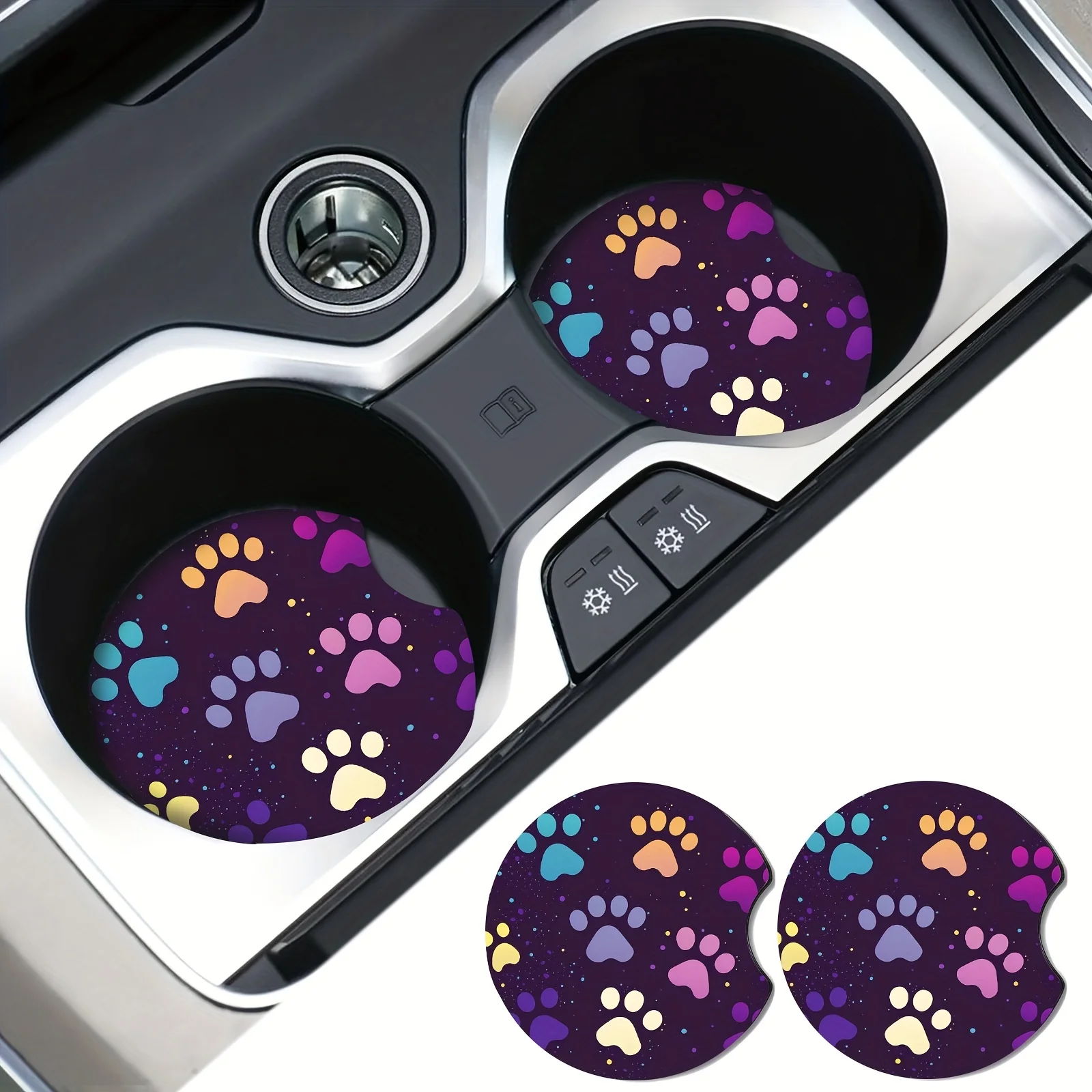 Posavasos absorbente con diseño pata de perro para coche - imagen 5