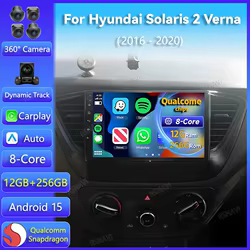 Radio Android 15 con CarPlay para Hyundai Solaris/Verna 2016-2020