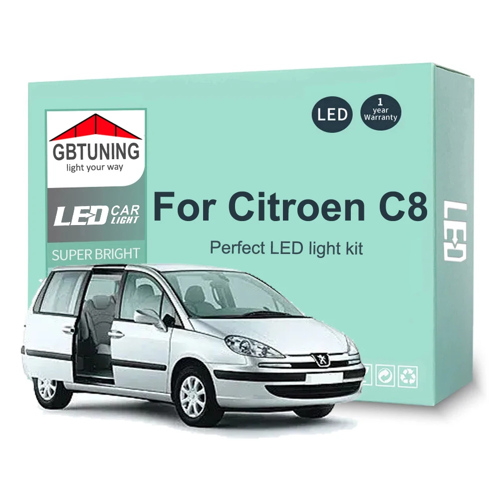 Kit bombillas LED Citroën C8 lectura maletero CANBUS 2002-2014