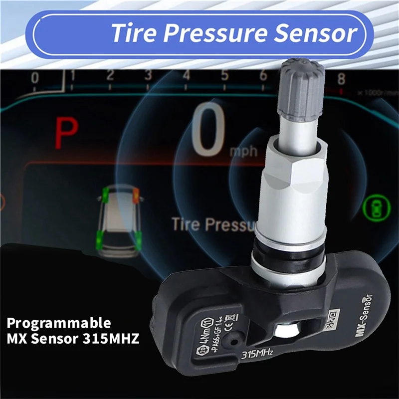 Sensor de presión de neumáticos TPMS Universal, 4 Uds., Sensor MX programable de 315MHZ para herramienta Autel TS408 TS508 ITS600 - imagen 3