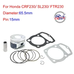 Juego de pasadores de aros de pistón 65,5 mm Honda SL230/CRF230