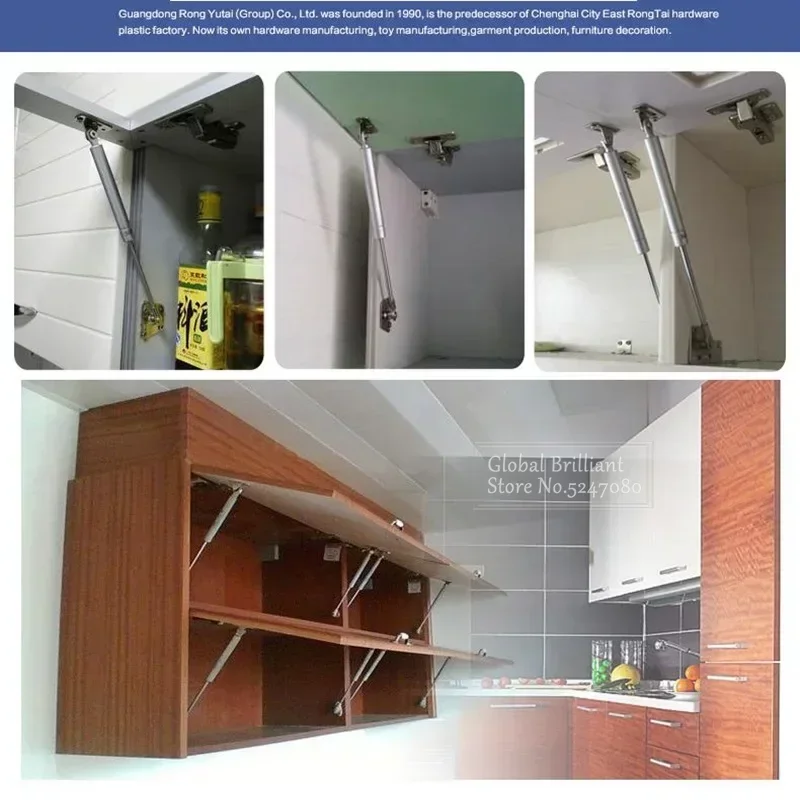 Detalle del resorte de gas y sus puntos de fijación