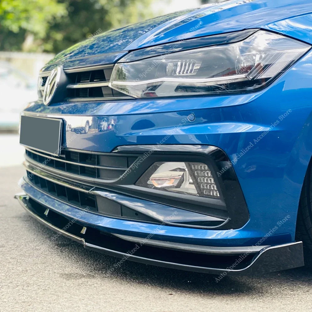 Splitter delantero negro brillo para VW Polo AW GTI/R-Line 2017-2021