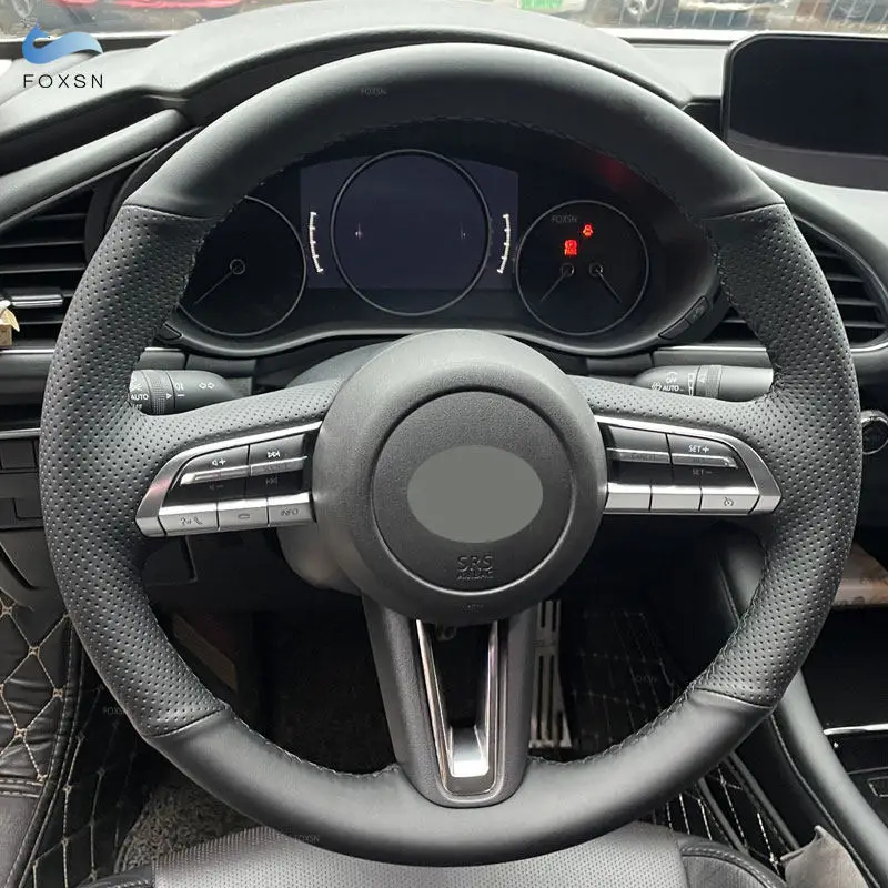 Protector de volante microfibra perforada Mazda 3 Axela CX-30 2019-2020