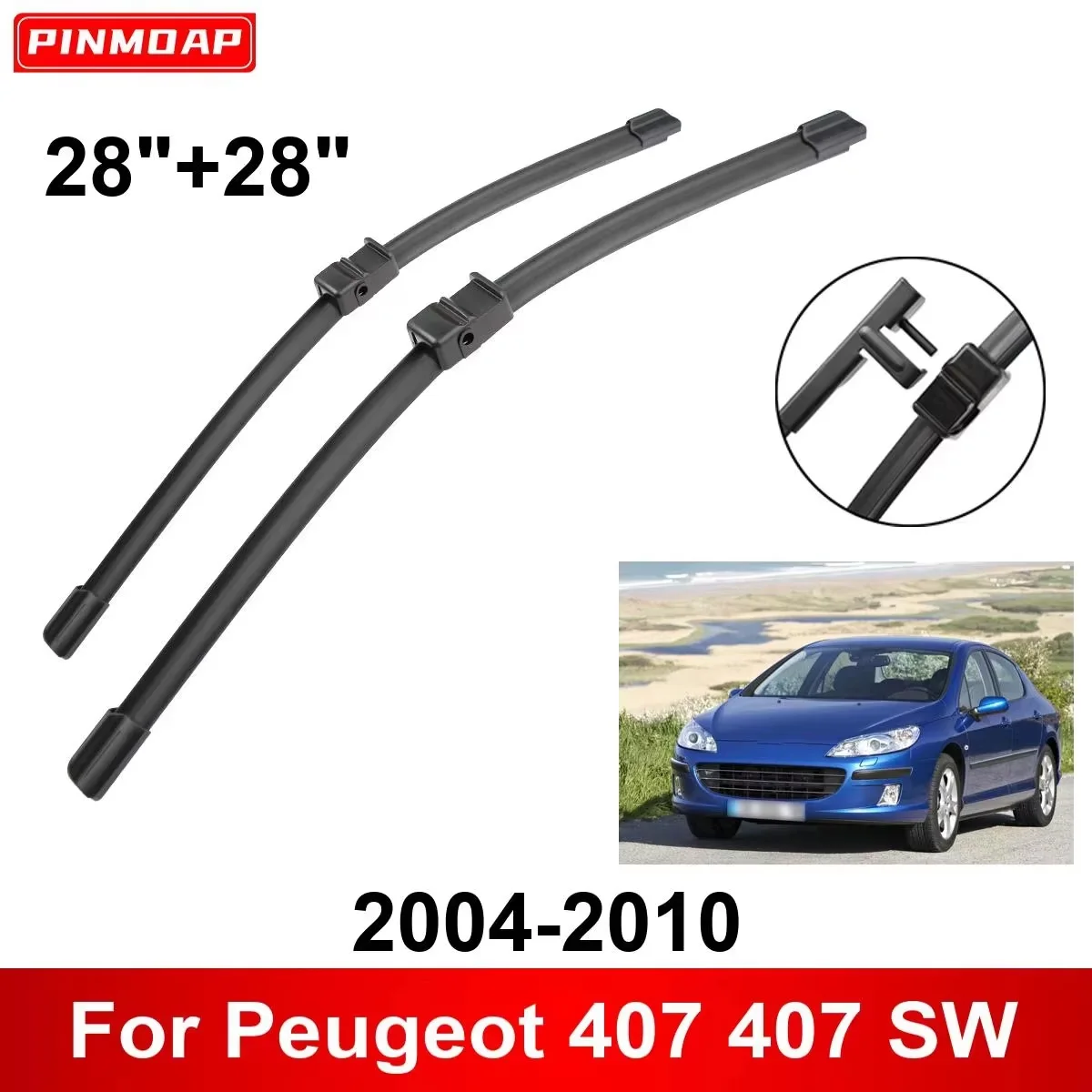 Escobillas limpiaparabrisas delanteras Peugeot 407 y 407 SW (2004-2010)