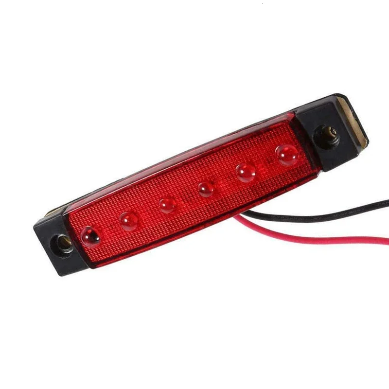Luces LED laterales rojas 6 SMD 12V para coche y remolque - imagen 3