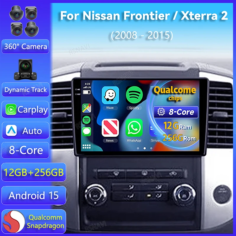 Radio Android 15 para Nissan Frontier 2009-2012 y Xterra 2008-2015