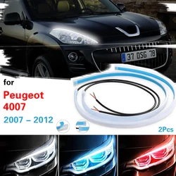 Tira LED de luz diurna flexible 12 V para Peugeot 4007